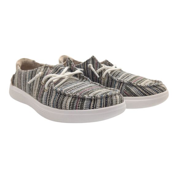 Bobs By Skechers Shoes - Bobs Skechers Skipper Textile Canvas Casual Comfort Boat Shoes Womens 7 Sneakers